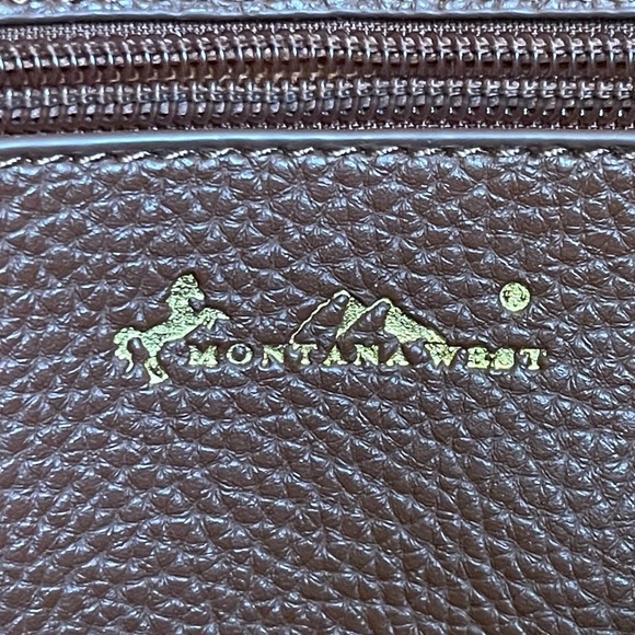 Montana West Brown Leather Tote Spacious Design - Picture 3 of 16